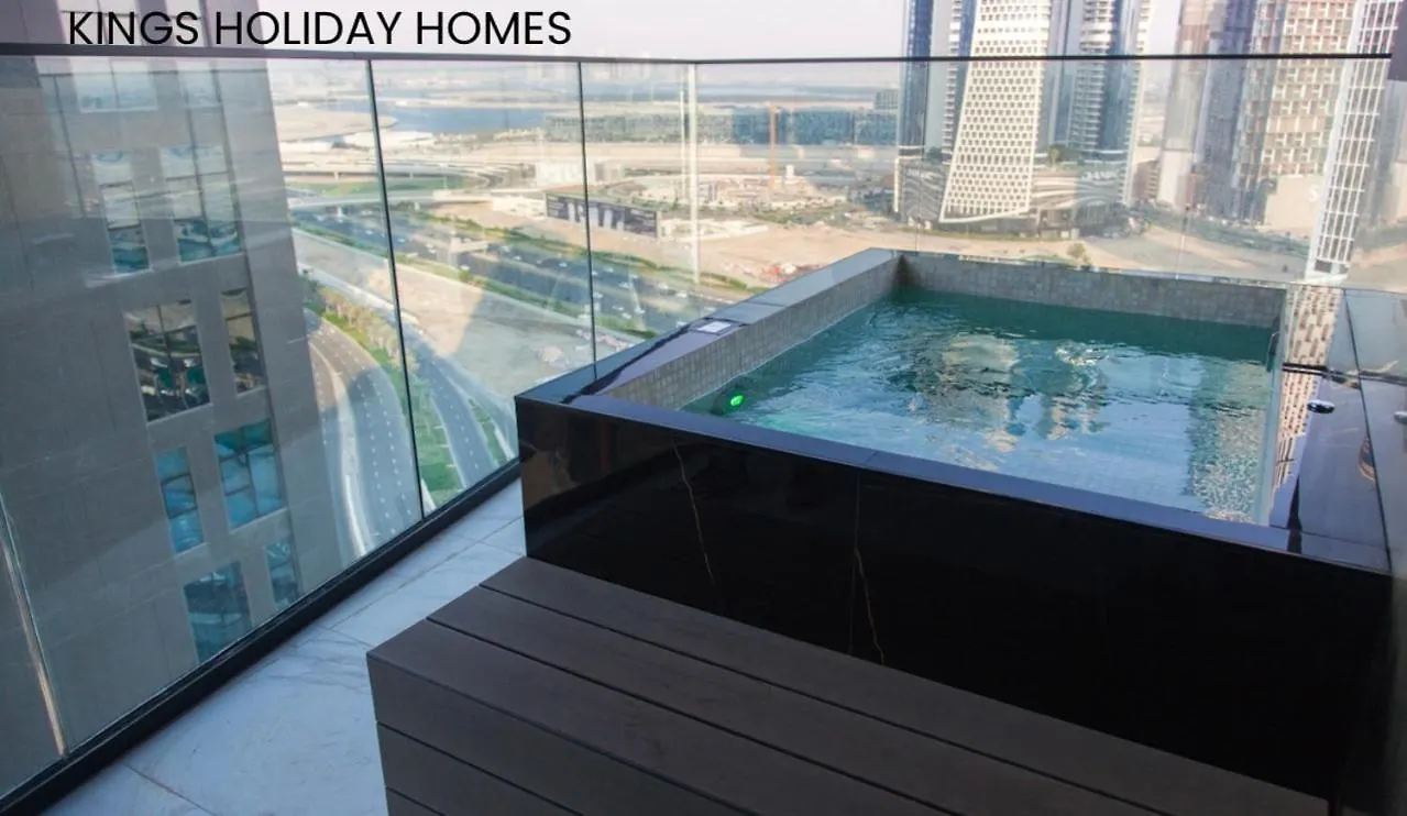 Binghatti Canal With Private Jacuzzi Burj Khalifa View Kings Дубай ОАЭ