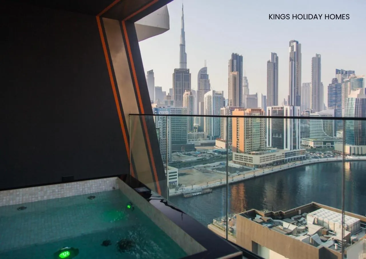Binghatti Canal With Private Jacuzzi Burj Khalifa View Kings Дубай